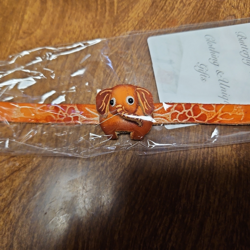 Genuine Leather elephant bracelet